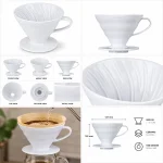 ⁦Ceramic dripper size v02 - Hario⁩ - الصورة ⁦3⁩