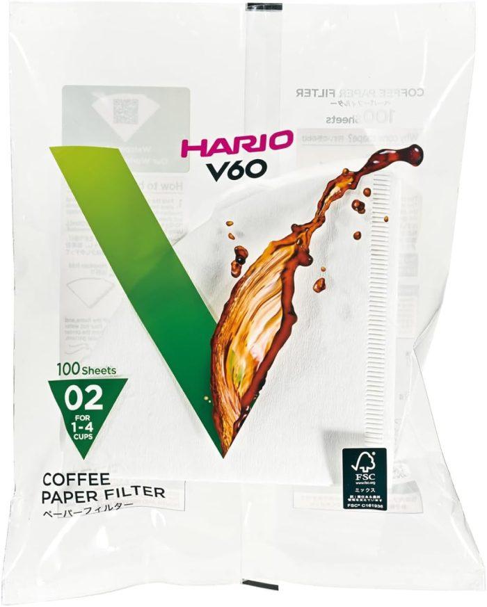 Hario Paper Filter 02W 100 Sheets VCF 02 100W EX 23 | Roots Roastery Kuwait