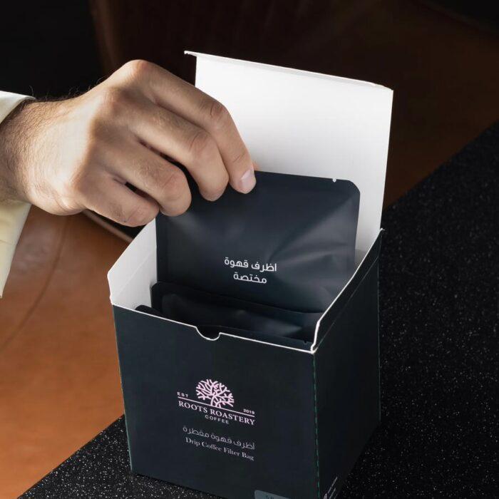 اظرف قهوة مقطرة Set of (3) drip coffee bag boxes with Hero thermo mug - Image 3