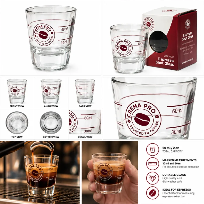 crema pro - shot glass - Roots Roastery