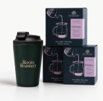 Set of (3) drip coffee bag boxes with Hero thermo mug