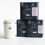 Set of (3) drip coffee bag boxes with Hero thermo mug - Image 2