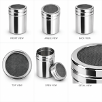 Krome - Coffee Cocoa Shaker Fine - Stainless Steel - Image 2
