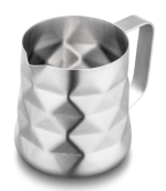 Krome - Designer Milk Pitcher - Brushed Finish 350ml - Roots Roastery