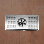 Krome - 16″ x 7″ Center Spray Pitcher Rinser Drip Tray – Brushed Stainless – With Drain - Image 4